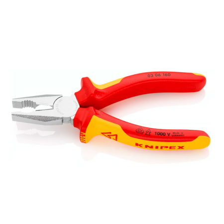 Ізольовані плоскогубці KNIPEX 03 06 160