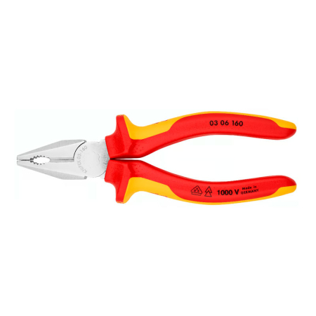 Ізольовані плоскогубці KNIPEX 03 06 160