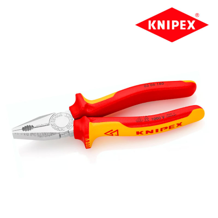 Ізольовані плоскогубці KNIPEX 03 06 180