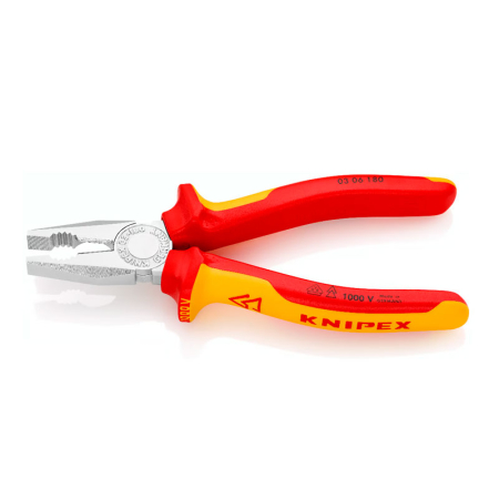 Ізольовані плоскогубці KNIPEX 03 06 180