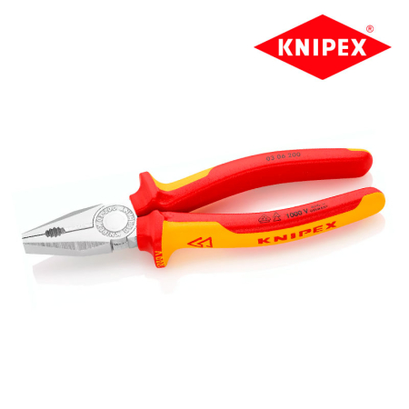 Ізольовані плоскогубці KNIPEX 03 06 200