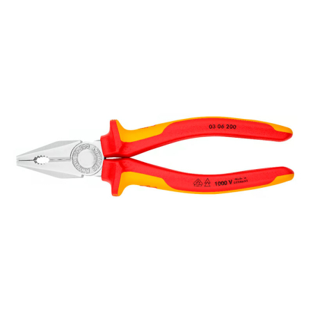 Ізольовані плоскогубці KNIPEX 03 06 200