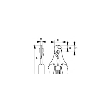 Кусачки для резки кабеля 2235-160