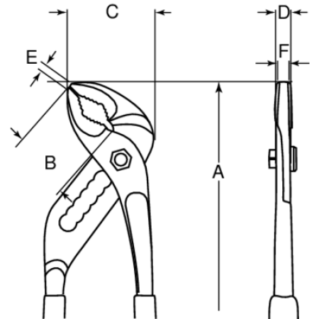 Переставные клещи BAHCO 7224
