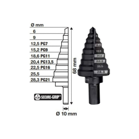 Ступінчасте свердло PG7-PG21 MILWAUKEE 48899321