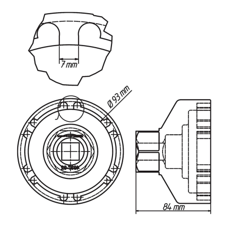 Корончатая головка HAZET 4937-92