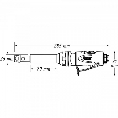 Пряма шліфувальна машина подовжена Hazet 9032LG-1