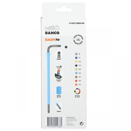 Набір шестигранників Bahco C1997TORX/9P
