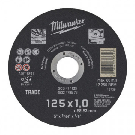 Круг відрізний SCS 41/125х1 мм, Milwaukee 4932479578