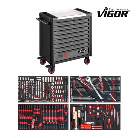 Комплект инструмента в тележке V4481-X/375