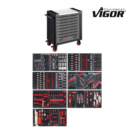 Комплект инструмента в тележке V4481-X/499