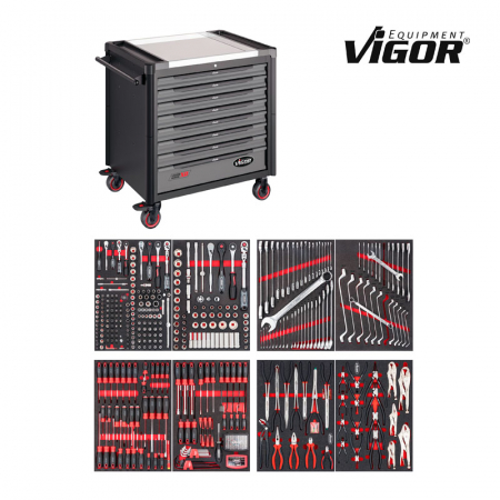 Комплект инструмента в тележке V4481-XD/469