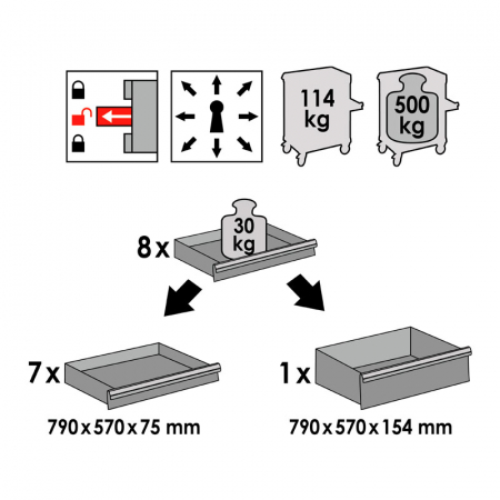 Комплект инструмента в тележке V4481-XD/469