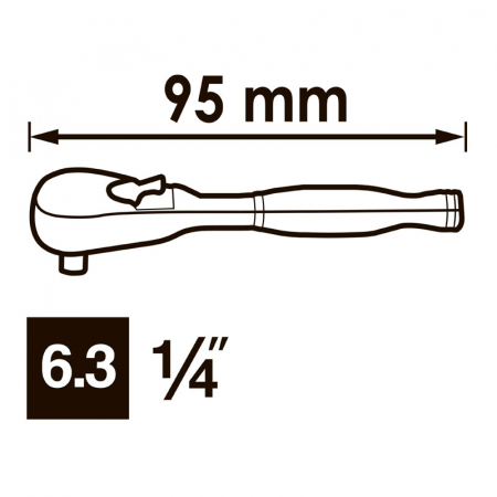 Реверсивная трещотка Vigor V4944-XS