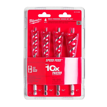 Набор сверл по дереву Speed Feed HEX, 4 шт. MILWAUKEE 4932479477