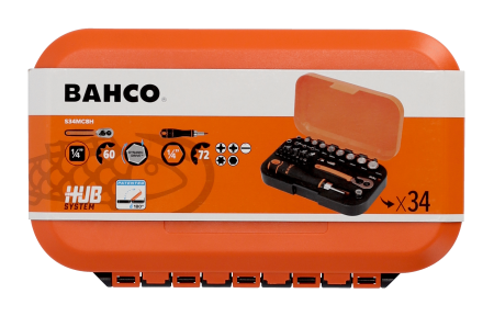 Набор головок и бит 1/4" BAHCO S34MC8H
