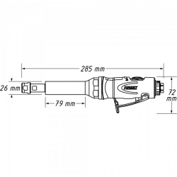 Пряма шліфувальна машина подовжена Hazet 9032LG-1