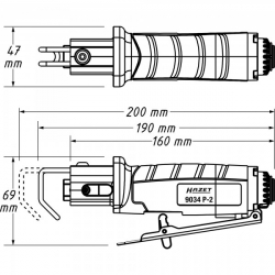 Пневмолобзик профессиональный HAZET 9034P-2
