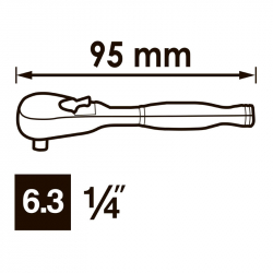 Реверсивная трещотка Vigor V4944-XS