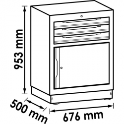 Шафа з висувними ящиками Vigor V6000-030